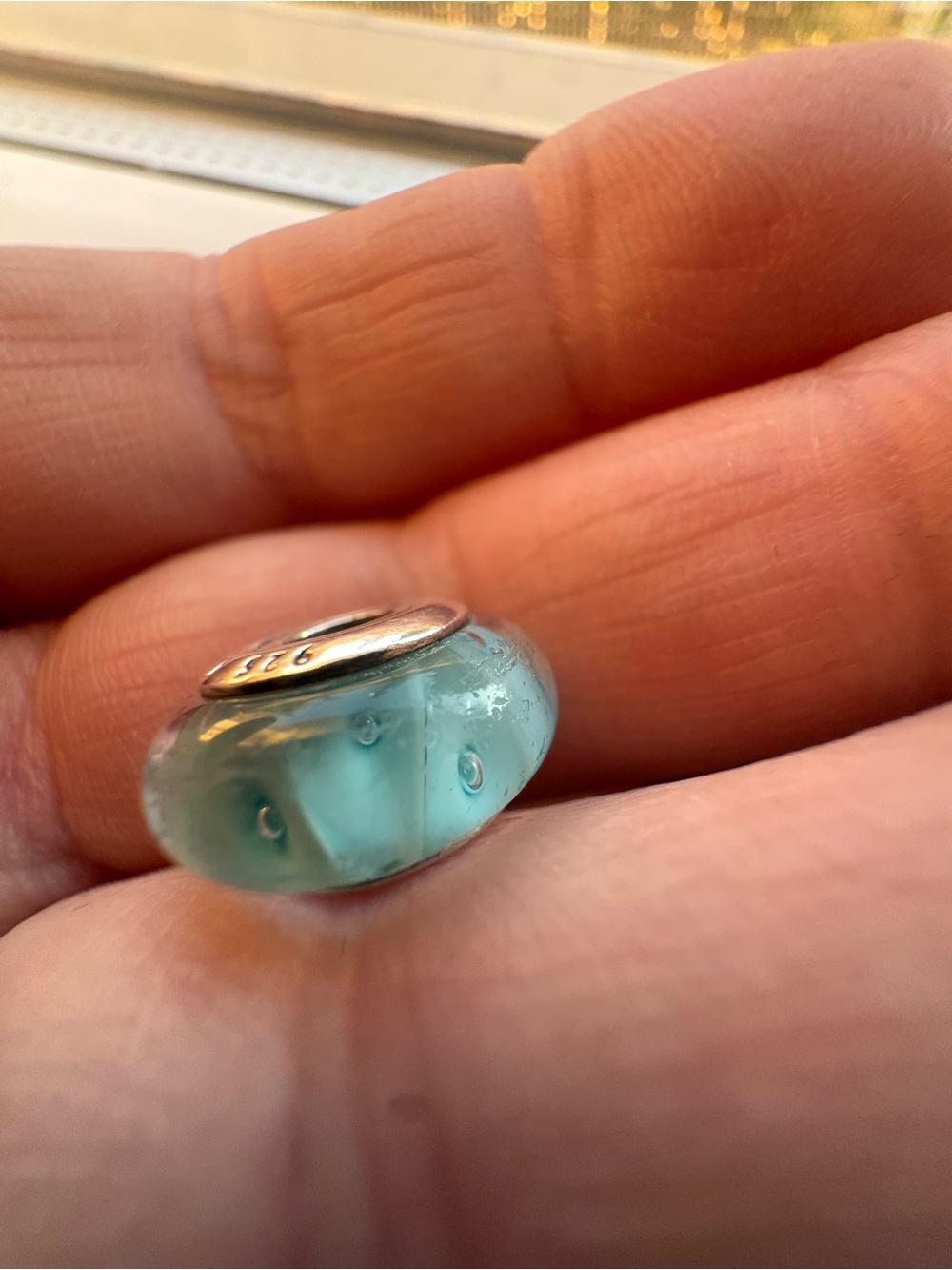 Pandora silver Glass Murano-Style Charm Bead